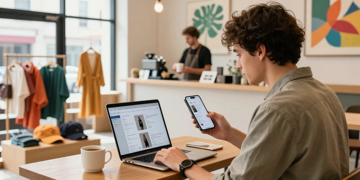 Engaging shopping experience with lenball168 mobile app in an urban coffee shop.