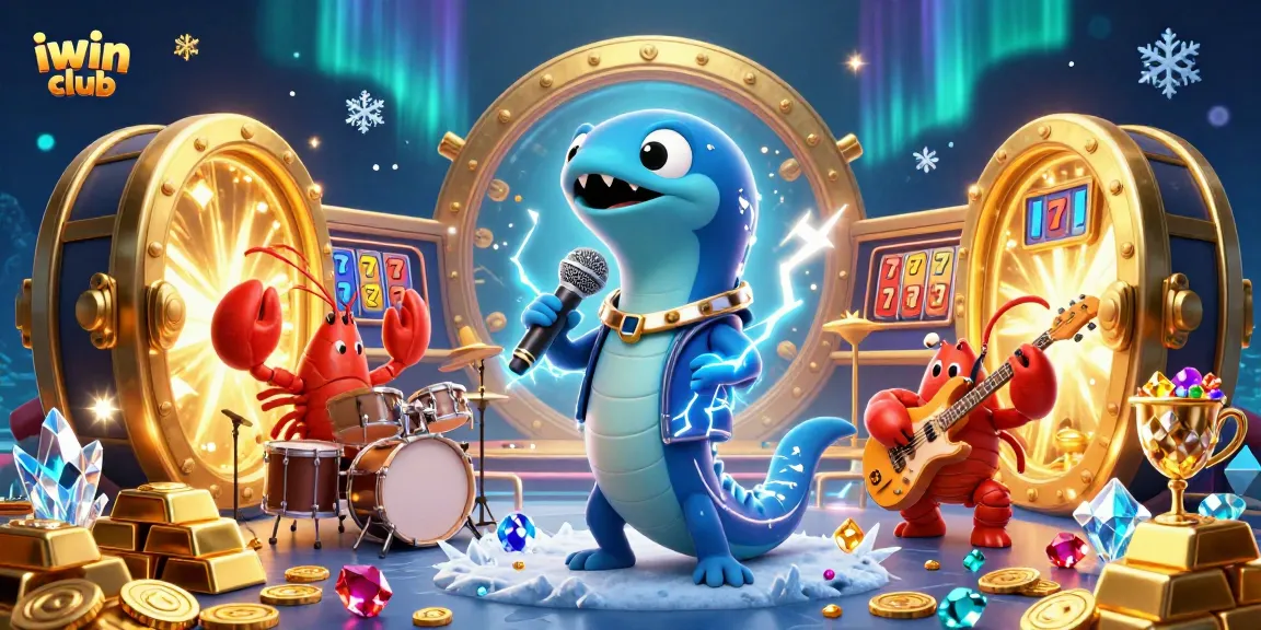 Experience iwin club's thrilling underwater casino atmosphere with vibrant 3D characters and rich game elements.