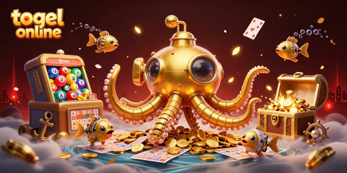 Menangkan togel online dengan mesin lotere penuh bola berwarna dan kartu bingo yang mengapung di lautan koin emas.