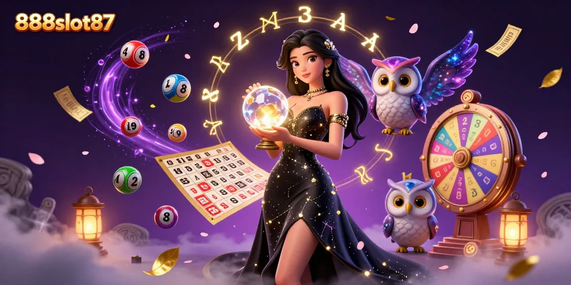 Engage in thrilling gameplay with 888slot87 and experience exciting lottery balls and prizes in this vibrant 3D illustration.
