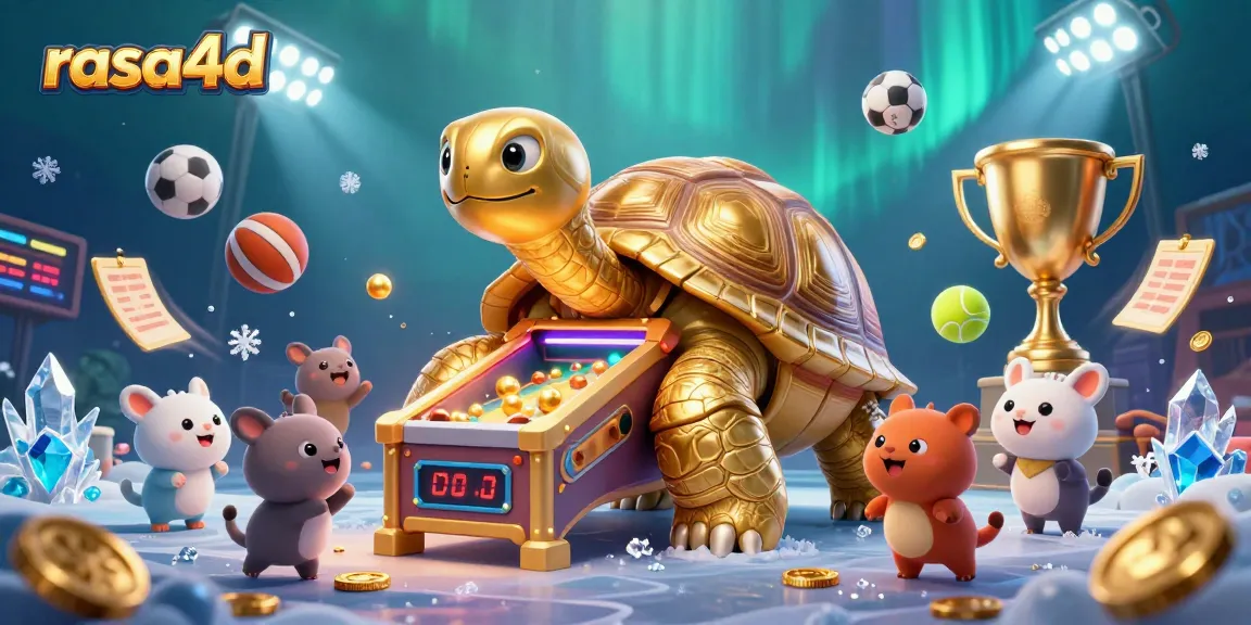 Rasa4d menawarkan pengalaman bermain yang mendebarkan dengan karakter kura-kura emas dan mesin pinball.