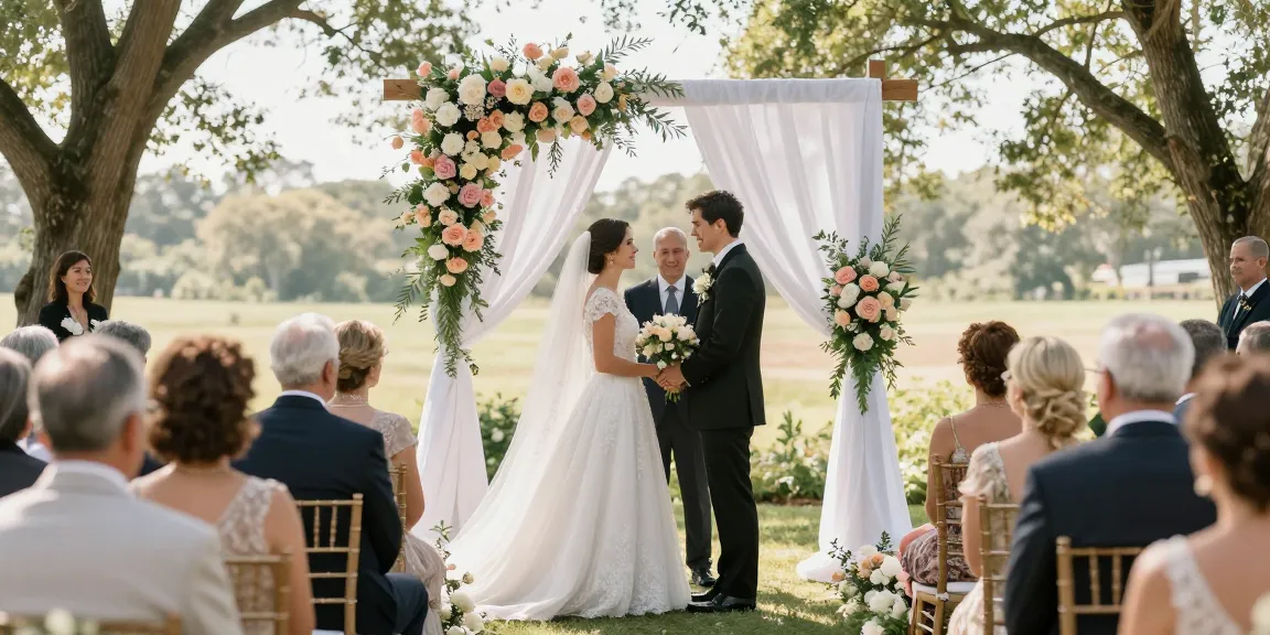 rokok88 wedding venue featuring a couple exchanging vows in an elegant ceremony.