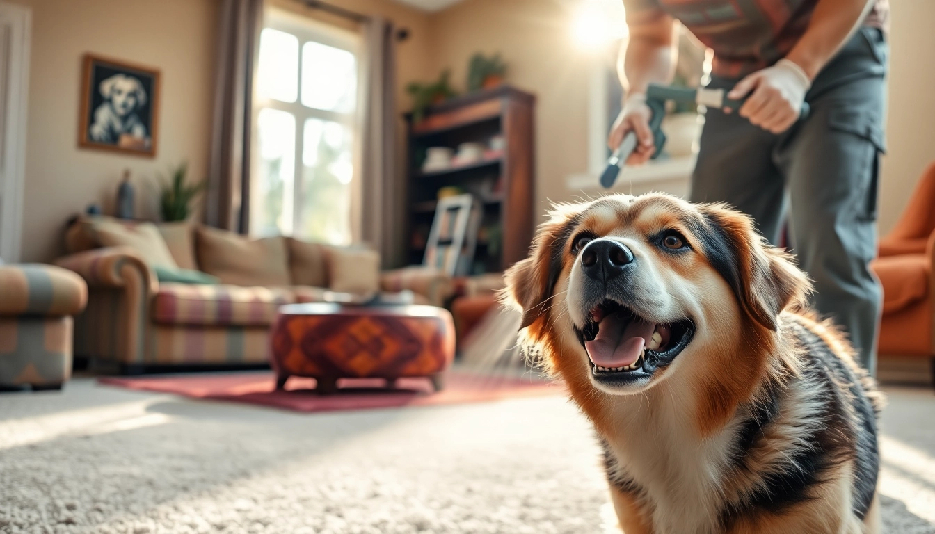 Engaging pet odor carpet cleaning technician revitalizing a home environment.