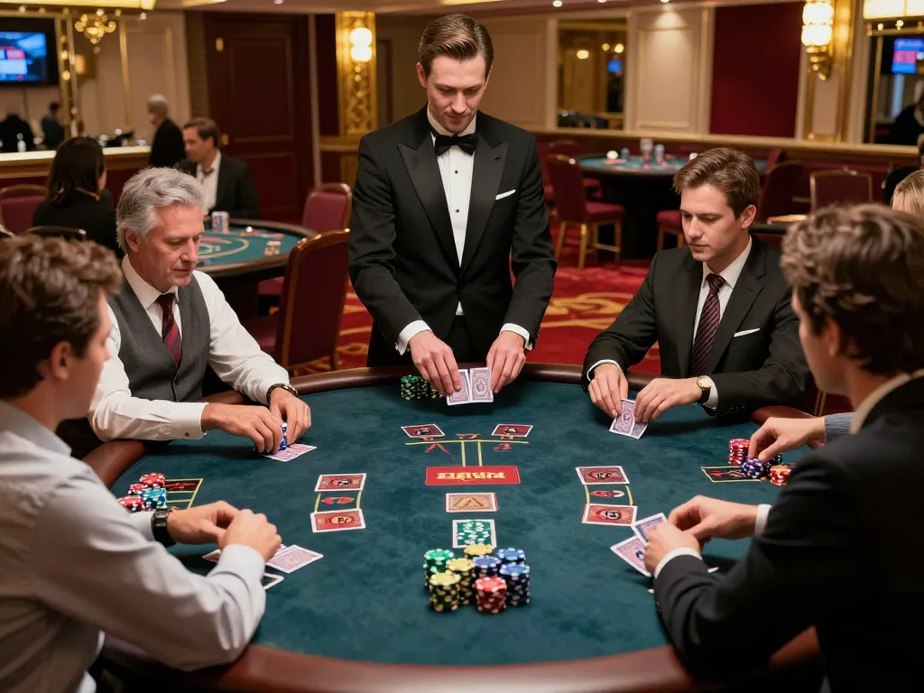 Players strategizing at a blackjack table showcasing the excitement of gaming at Fun88 com.