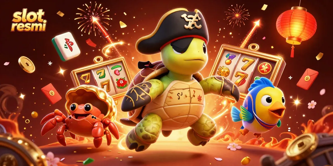 Experience thrilling wins with slot resmi in a vibrant casino-themed 3D illustration.
