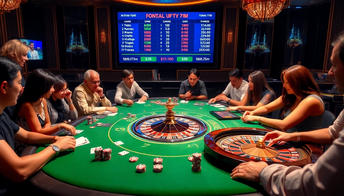 Experience the excitement of gambling at a lavish casino table with real-time scores from trang 7m.