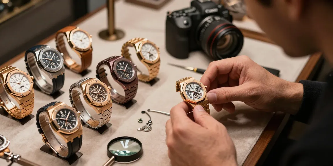 Luxury collection of high-quality replica watches highlighting craftsmanship and precision in a warm, inviting atmosphere.