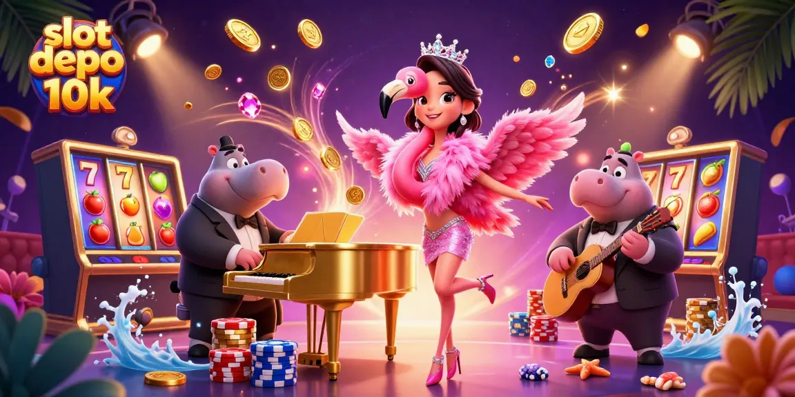 Experience exciting gameplay with slot depo 10k at vibrant casino where characters celebrate