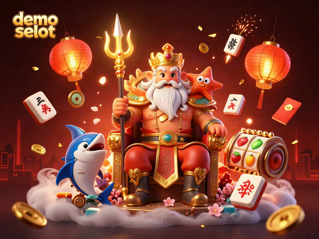Experience thrilling gameplay with demo selot in this vibrant casino-themed illustration.