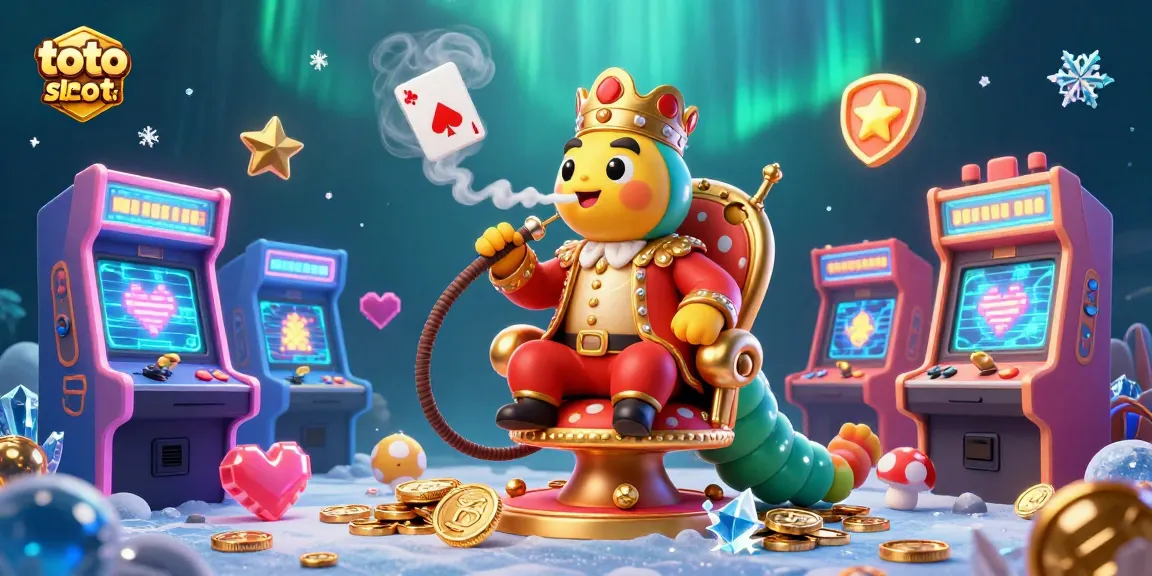 Engage with thrilling games and jackpots at toto slot resmi, featuring a vibrant gaming atmosphere filled with colorful arcade elements.
