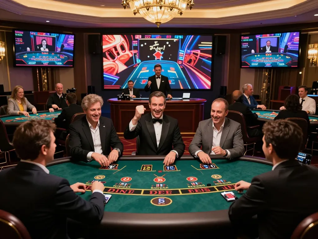 King33 players enjoying the thrill of Live Casino games in a vibrant and engaging online setting.
