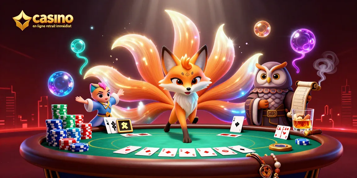 Retirez vos gains facilement avec des casinos en ligne retrait immédiat, montrant des personnages et des éléments de jeu colorés.