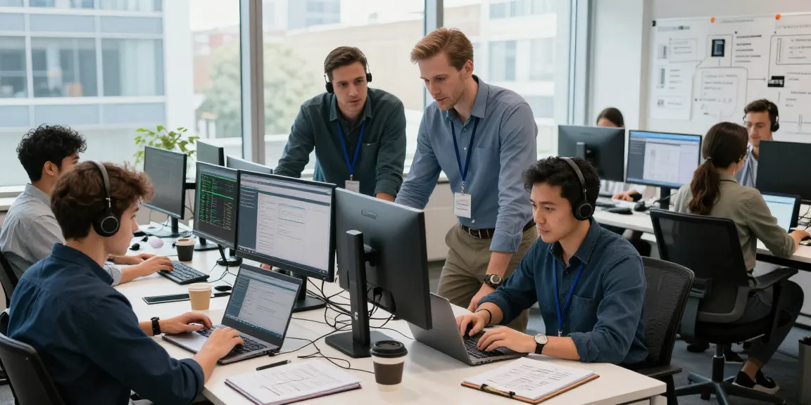 IT support for small business London team collaborating with clients in a modern office