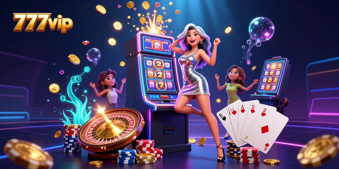 Win big at 777vip with a stunning jackpot scene featuring an excited player and vibrant casino elements.
