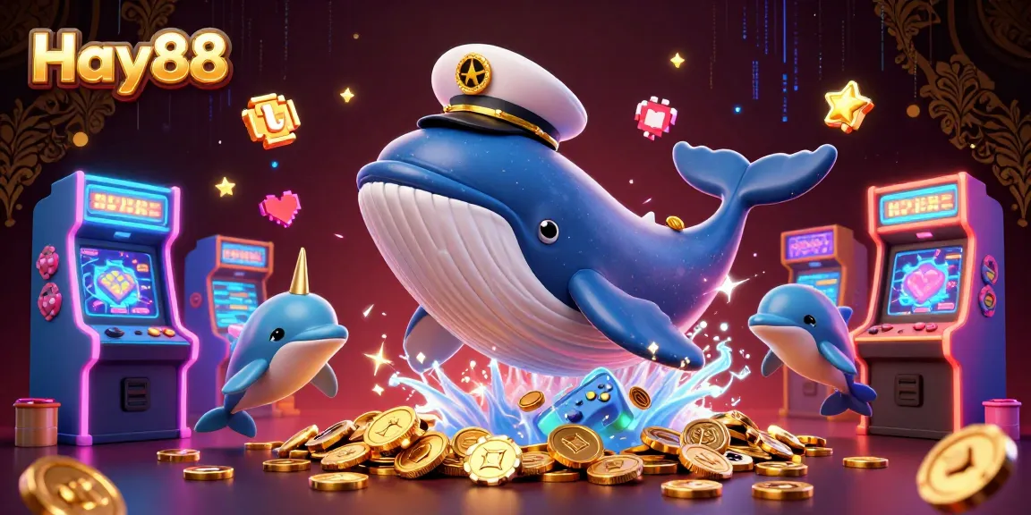Experience thrilling action at Hay88 with a captivating 3D casino illustration showcasing exciting characters and games.