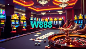 Tham gia vào sự hồi hộp của cá cược với liên kết truy cập W88 được hiển thị trên hình ảnh casino sống động.