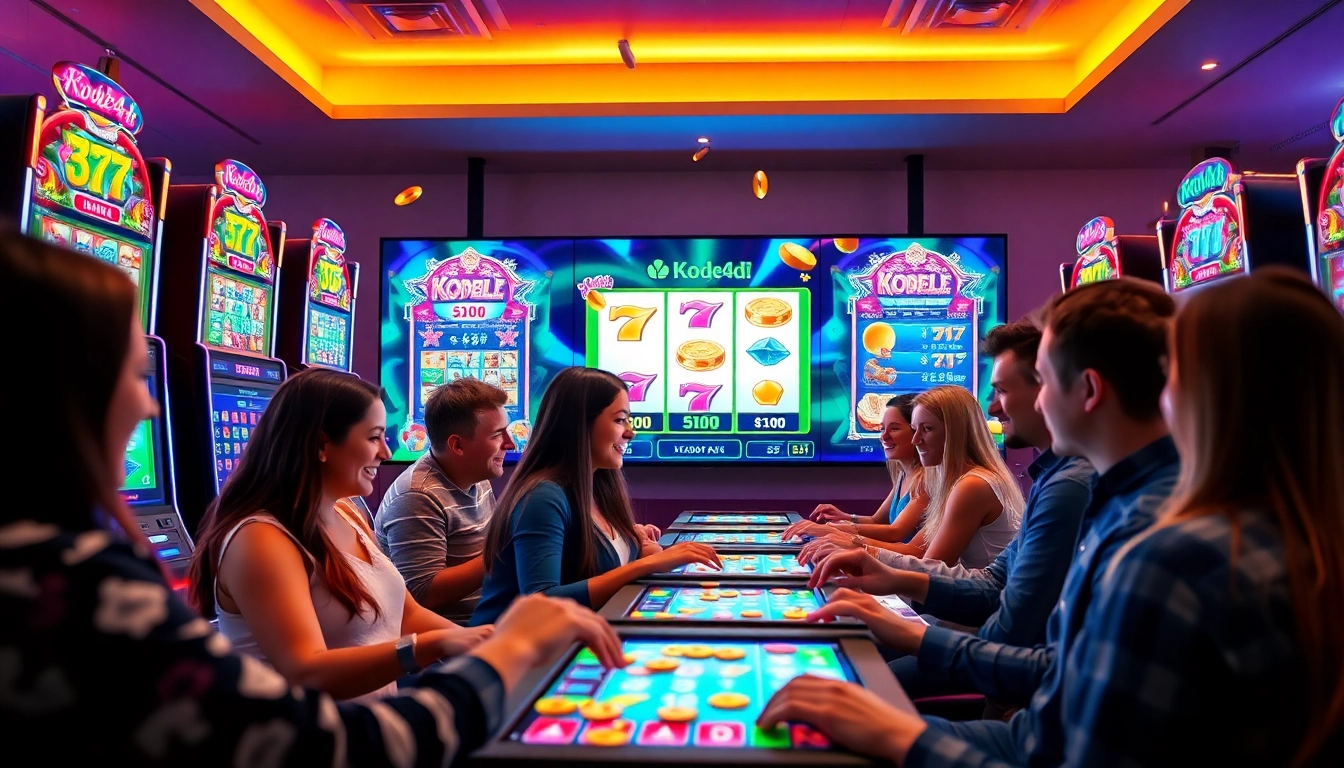 Experience the excitement of Kode4d slot games in a vibrant online gaming environment.