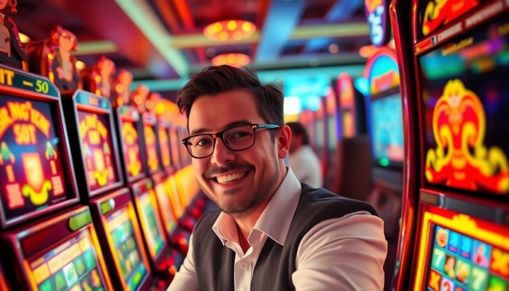 Menangkan slot 50 perak dengan gairah di kasino penuh warna dan mesin slot.