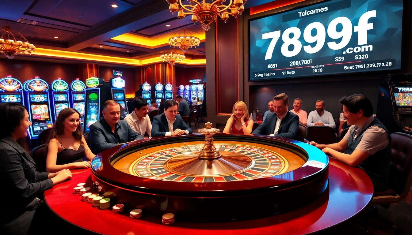 Players enjoying a vibrant roulette table experience at 789f.com casino.