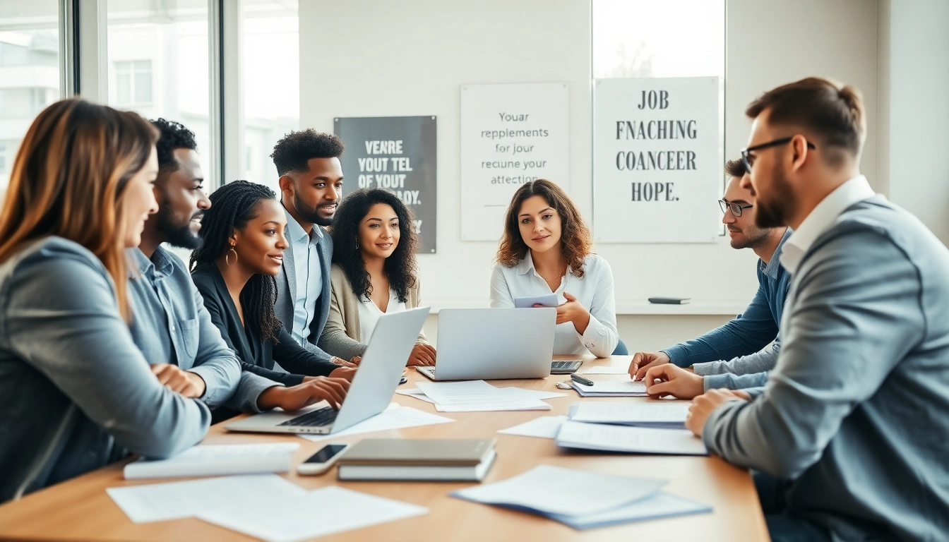 Job Help resources illustrated in a professional job coaching environment.