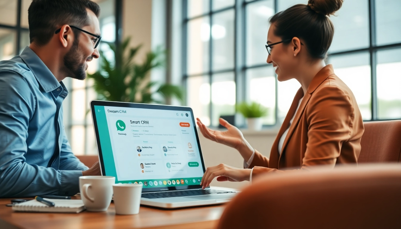 Implementing WhatsApp Smart CRM for enhanced customer interaction in a professional setting.