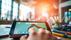 Engage with a paid link in bio for creators featuring colorful social media links and a digital interface.