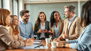 Enhance business growth with our business coaching service in a modern office setting.