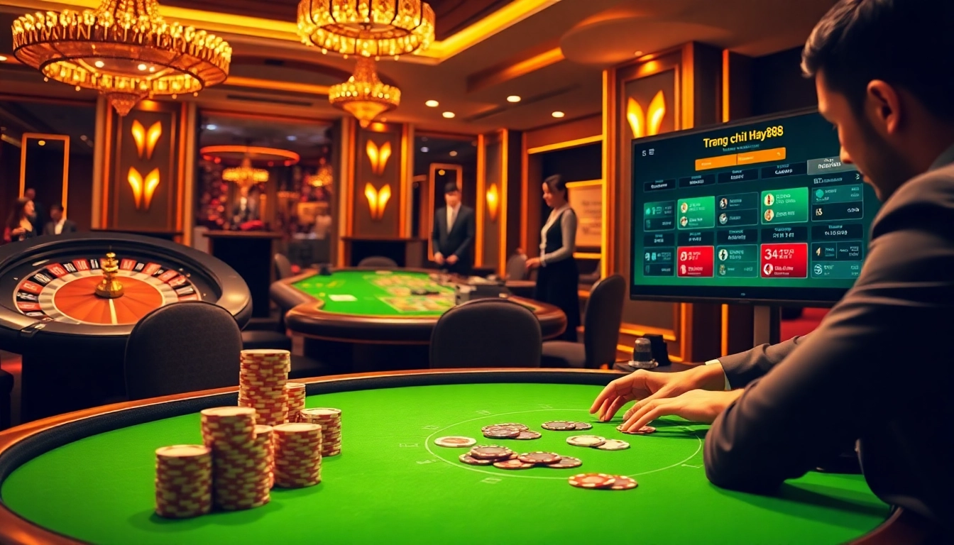 Engaging poker action at Trang chủ Hay88, showcasing high-stakes gambling excitement.