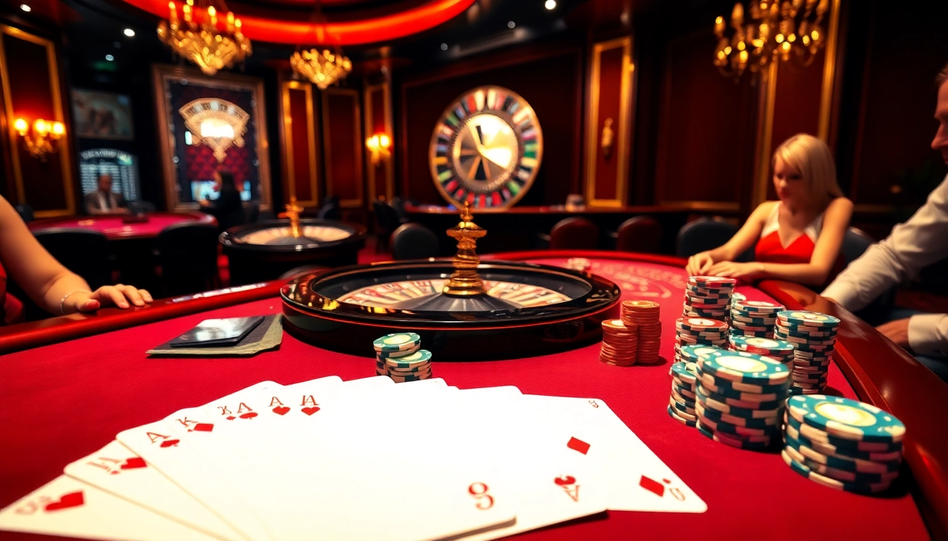 Players enjoying baccarat at a luxurious casino table, inspired by https://xx88.us/ for thrilling gambling experiences.