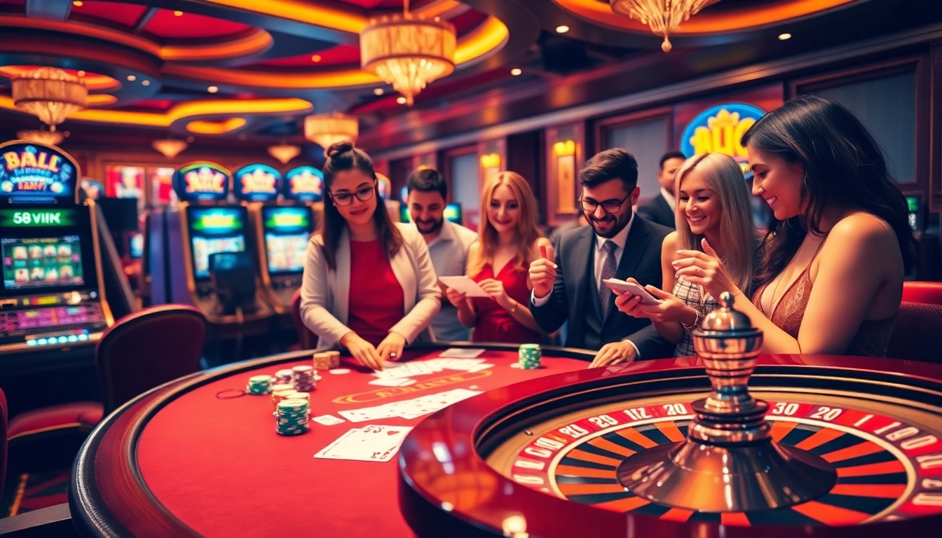 Experience the excitement of 68VIP with an engaging casino scene featuring poker cards, chips, and roulette.