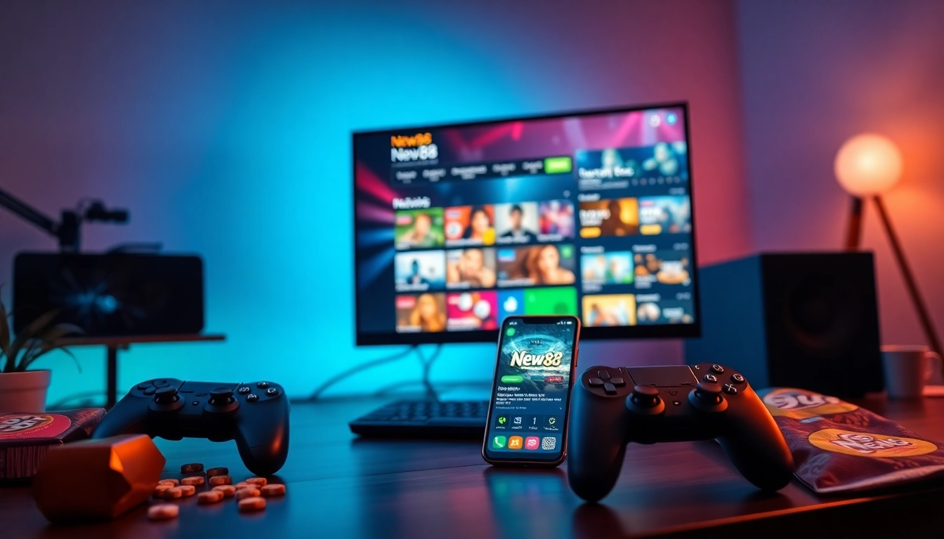 Experience online gaming with new88go.com showcasing vibrant interface and user-friendly design.