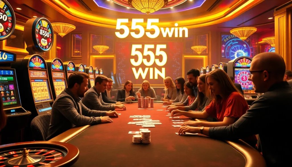 Experience luxury gambling with 555 win-themed poker action and vibrant casino games.