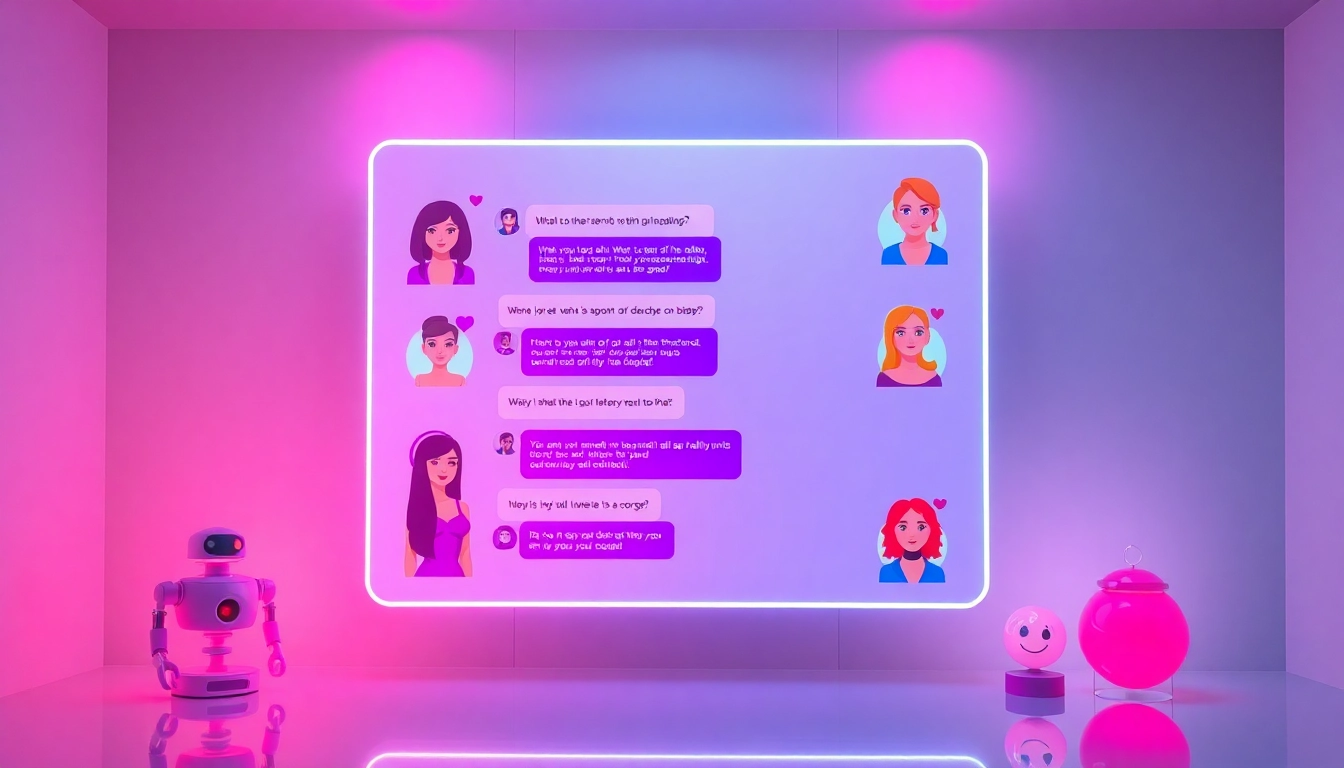 Engaging interface showcasing the best nsfw ai chatbots with diverse avatars and vibrant colors.