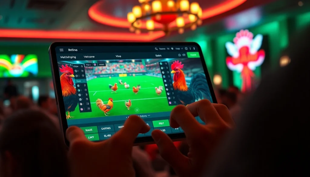 DAGA live betting on cockfighting matches at dagawin.live, showcasing an engaging online gambling interface.