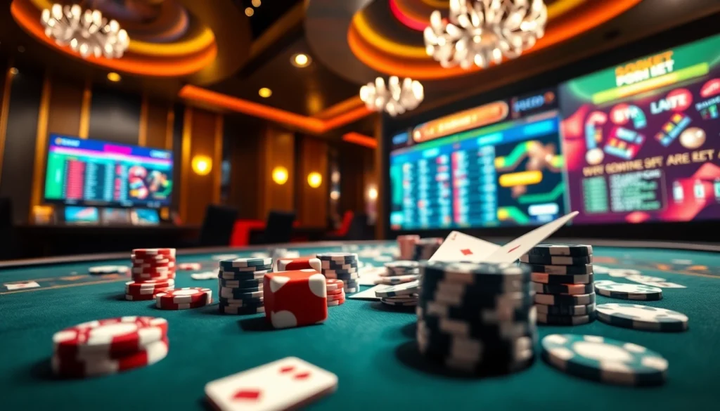 Experience sbobet online betting excitement with poker chips and a sleek interface.