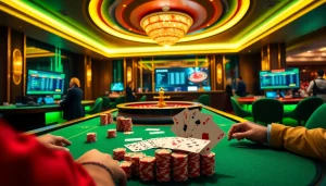 The engaging experience at c54.gb.net, featuring poker action and a vibrant casino atmosphere.