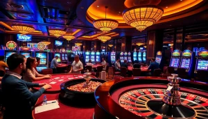 Players enjoying table games at nhà cái 789club with an energetic casino atmosphere.