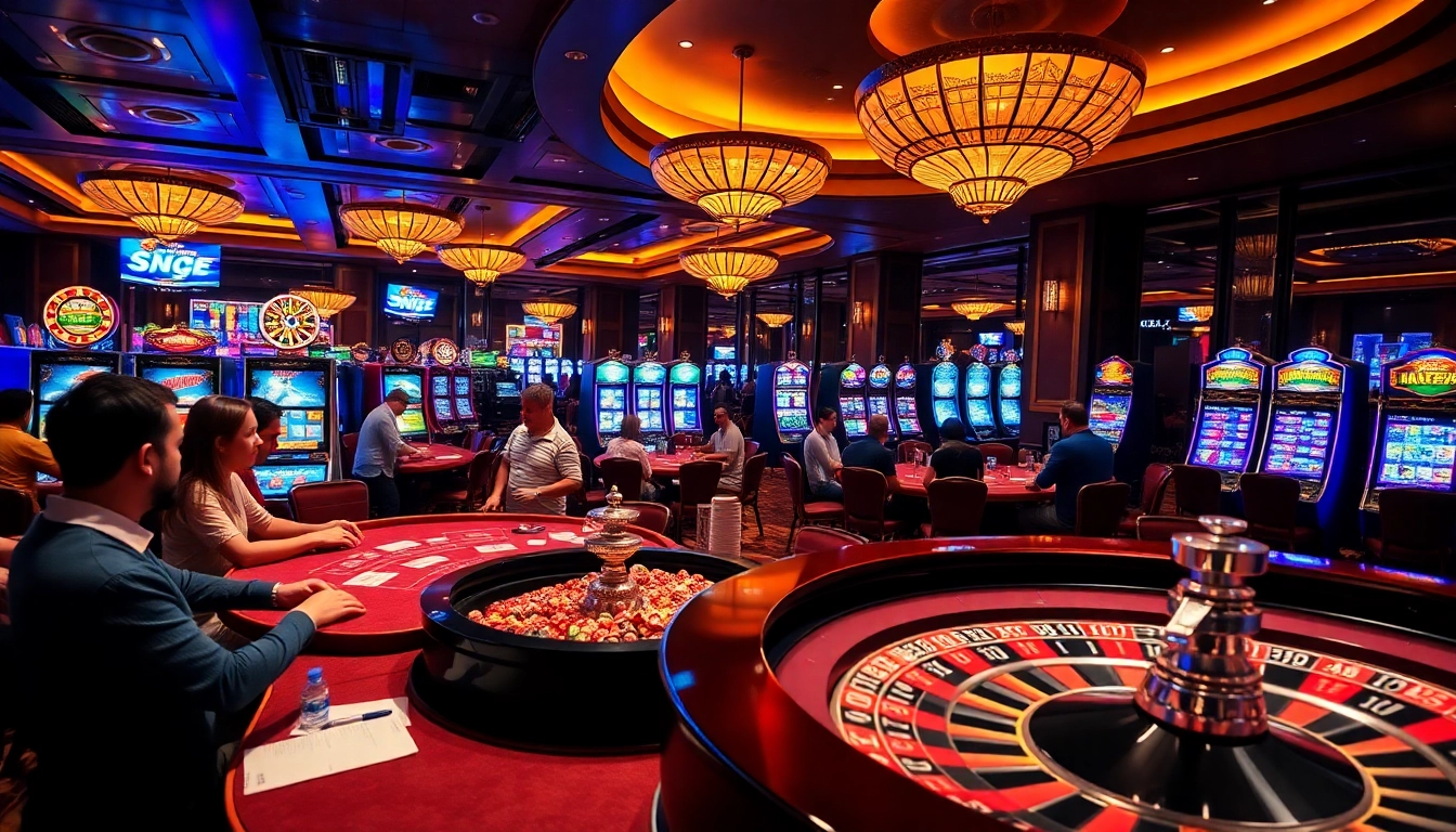 Players enjoying table games at nhà cái 789club with an energetic casino atmosphere.