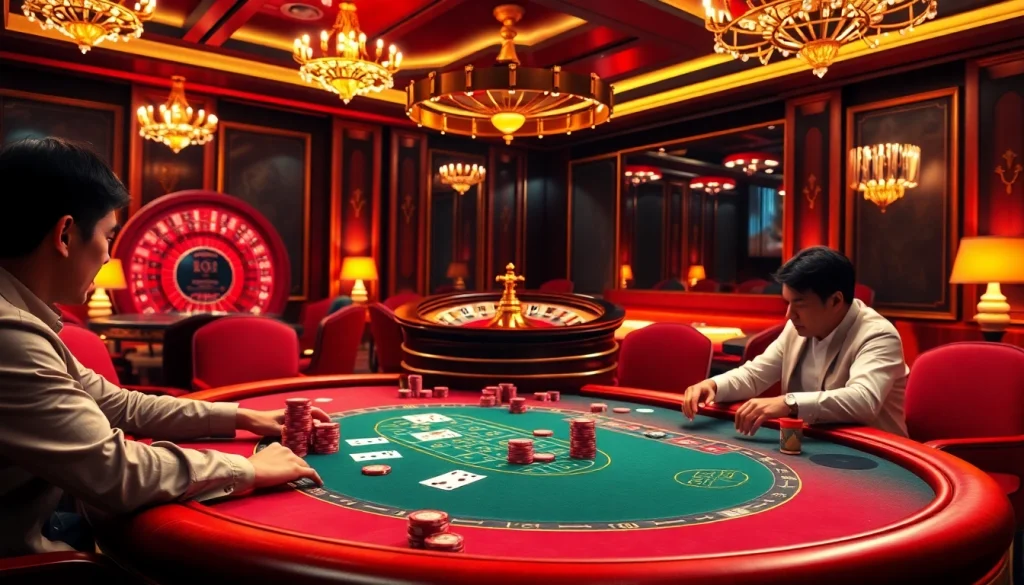 Ikuti permainan seru dengan Datukwin Alternatif di meja kasino mewah yang penuh chip poker dan kartu.