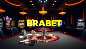 Experience vibrant gambling action with BRABET's captivating casino platform atmosphere.