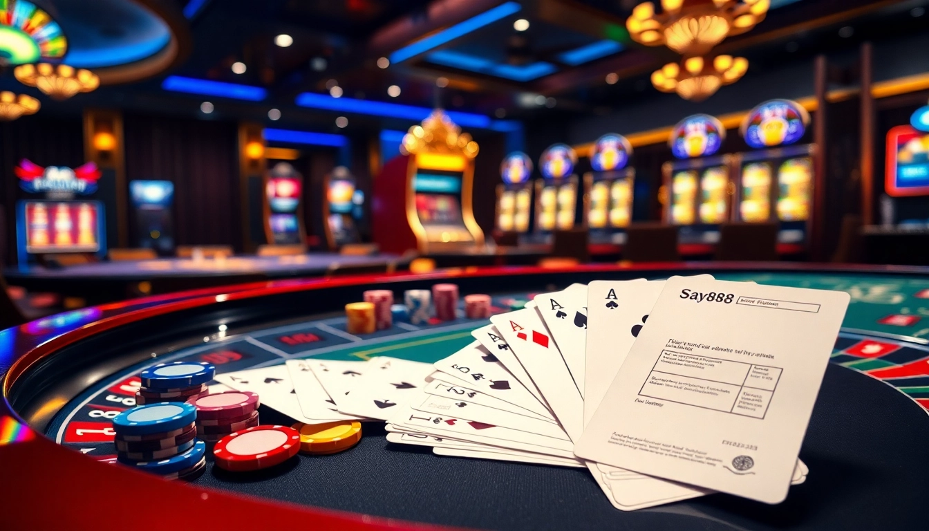 Experience thrilling gameplay at say88 nhà cái with vibrant casino tables and gaming action.