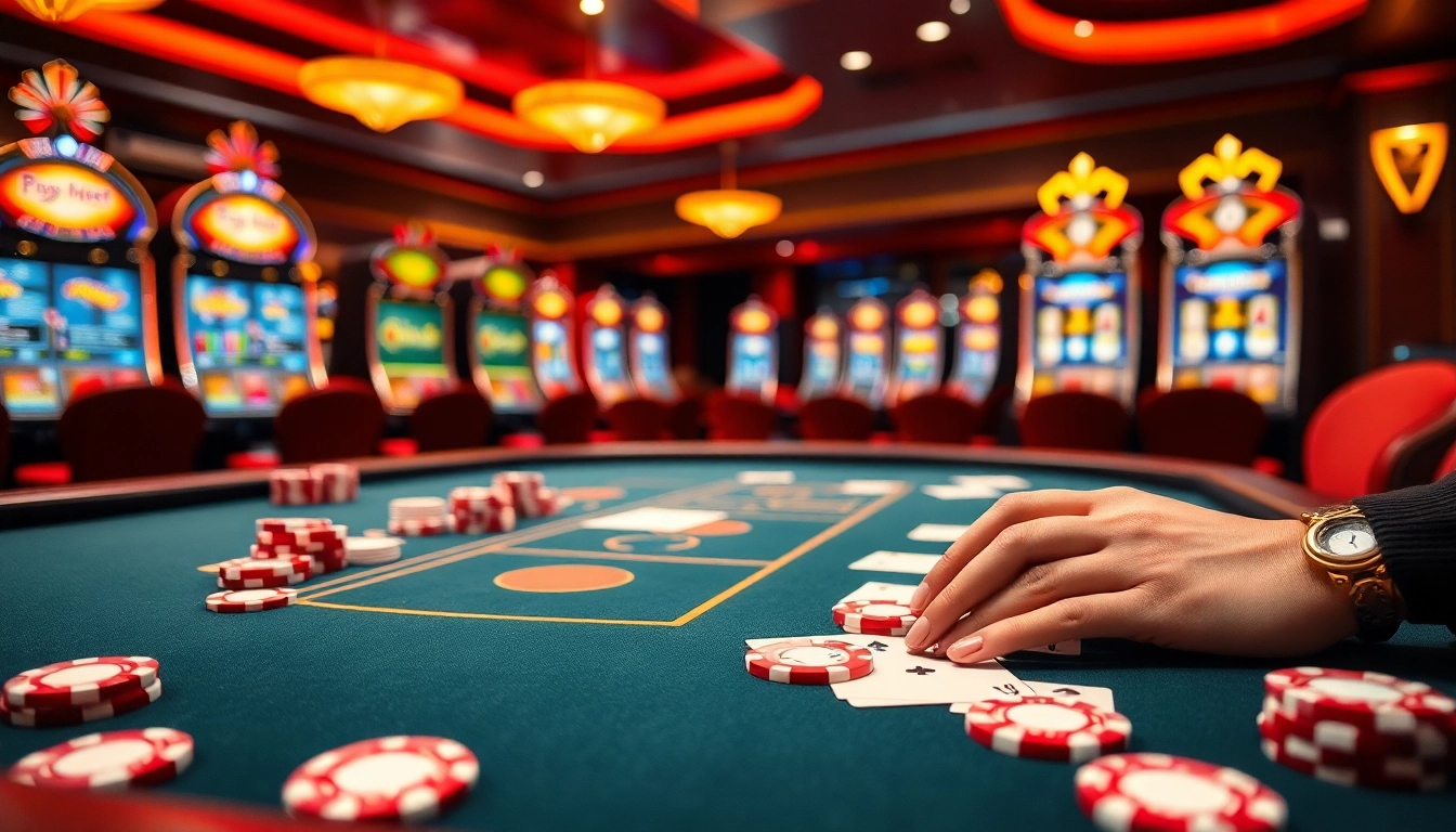 Witness the excitement of online gaming at hay.win with vibrant casino table visuals.