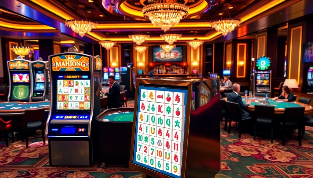 Experience the thrill of mahjong slot demo in a luxurious casino setting.