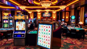 Experience the thrill of mahjong slot demo in a luxurious casino setting.