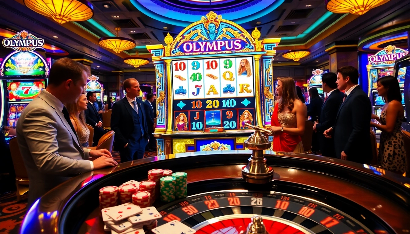 Rasakan sensasi Olympus 1000 di kasino dengan mesin slot berwarna-warni dan kartu remi.