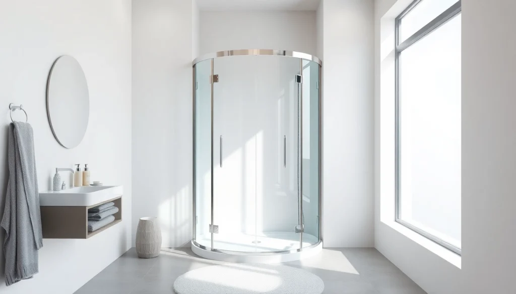 Elegante duschkabine 90x90 komplett in modernem Badezimmer mit stilvollen Akzenten.