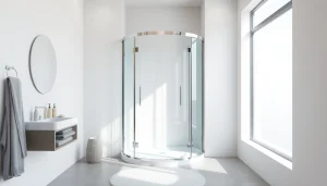 Elegante duschkabine 90x90 komplett in modernem Badezimmer mit stilvollen Akzenten.