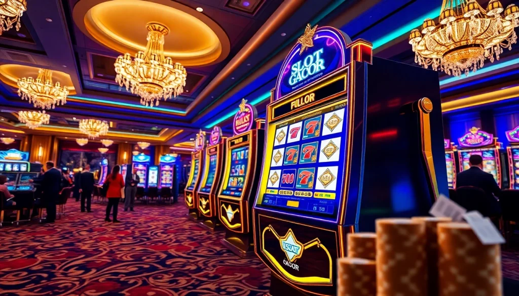 Experience the thrill of slot gacor with exciting jackpots and vibrant casino scenes.