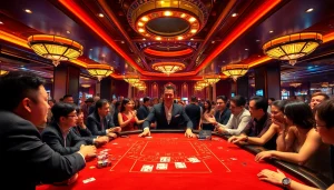 전문 플레이어와 딜러가 있는 활기찬 카지노 환경에서 흥미진진한 바카라 테이블이 있는 카지노사이트.