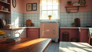 Retro Appliance displayed in a vintage kitchen setting with warm sunlight highlighting its features.